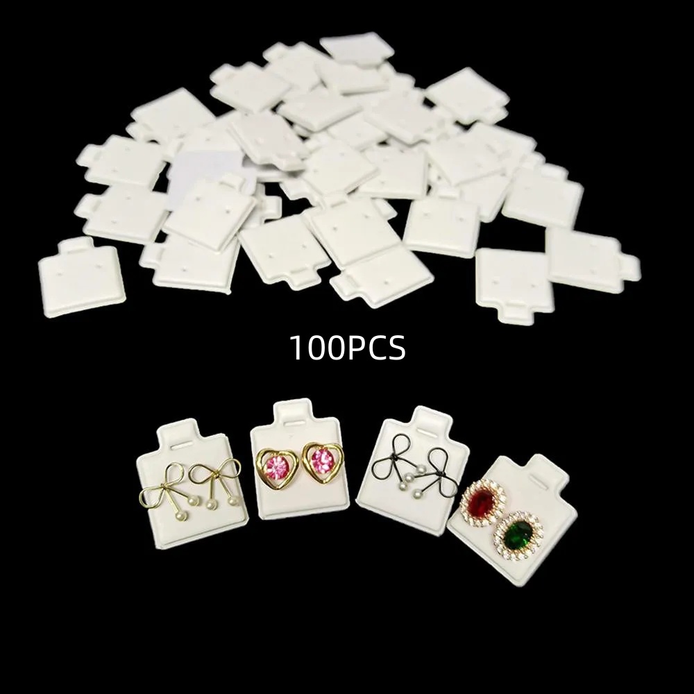 Body Jewelry Holder - 100 szt. Białe karty do prezentacji