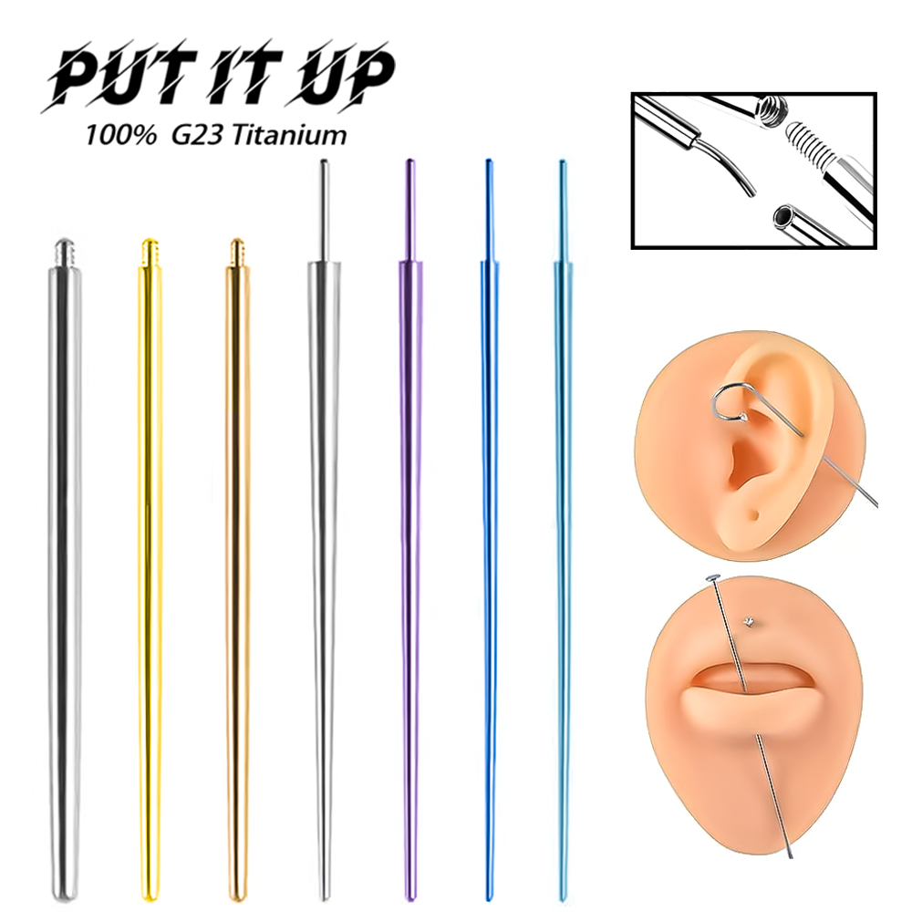 Body Jewelry Implant Grade - Zestaw PUTITUP 10 sztuk igieł do