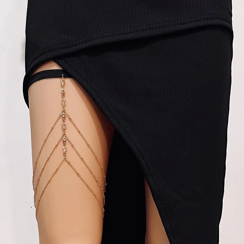 Body Jewelry Leg Chain - Moda letni artystyczny łańcuszek na udo