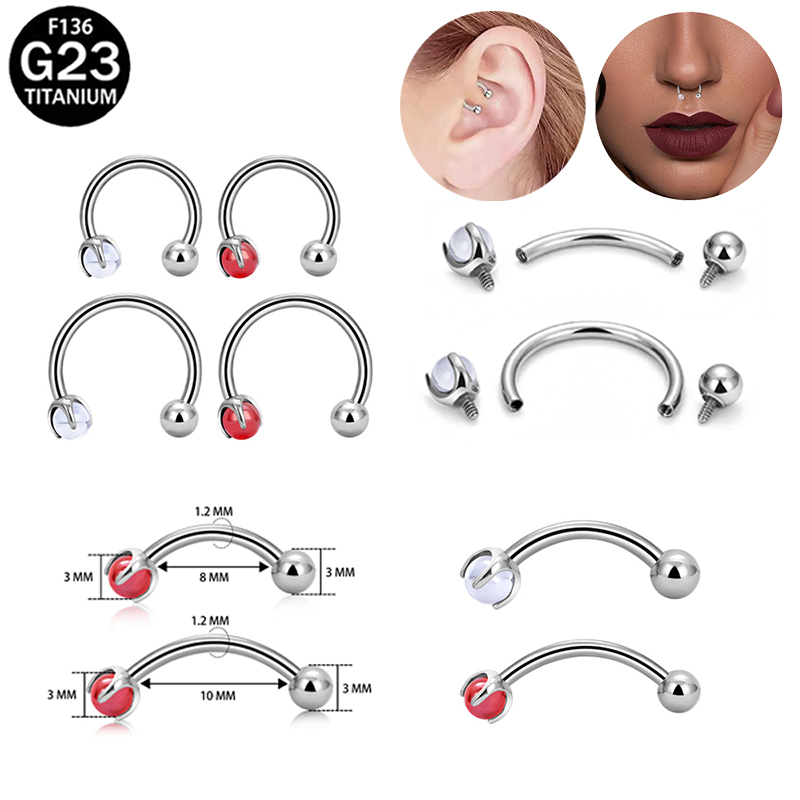 Body Jewelry Implant Grade - Kolczyk do nosa z tytanu ASTM