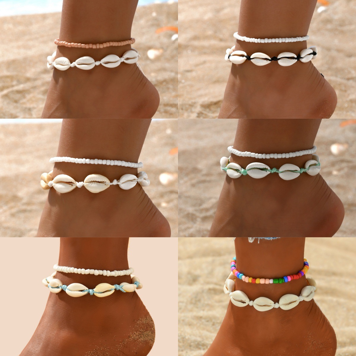 2PCS Bohemia Natural Shell Ank – Body Jewelry Leg Chain recenzja i cena