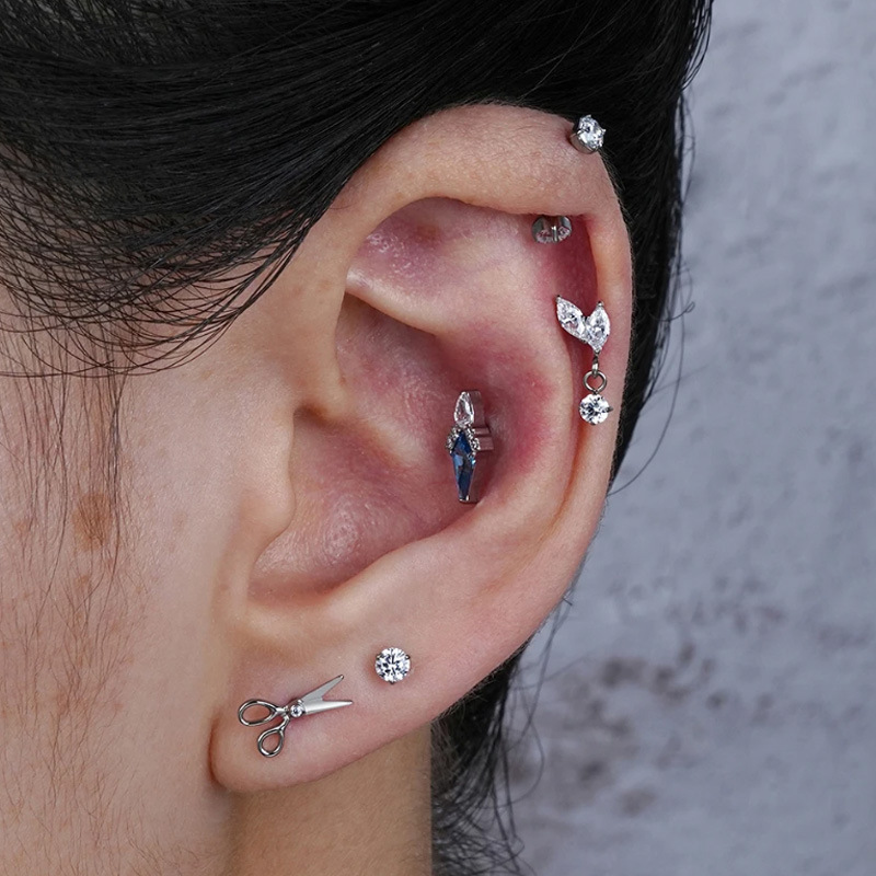 1 szt. Kolczyk do ucha z tytan – Body Jewelry Implant Grade recenzja i cena