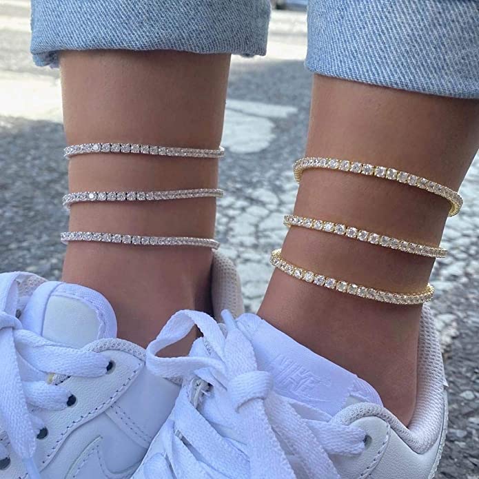 Iced Out cyrkon tenis obrączki – Body Jewelry Leg Chain recenzja i cena