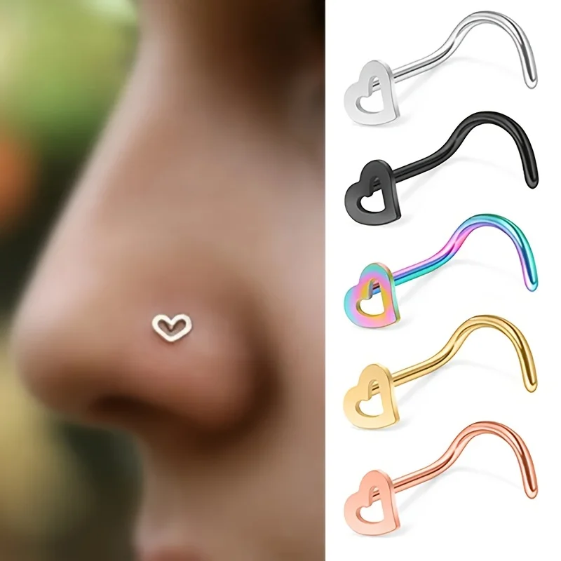 5 sztuk pusty zestaw kolczyków – Nostril Screw Pin recenzja i cena