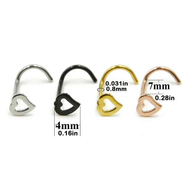 5 sztuk pusty zestaw kolczyków – Nostril Screw Pin recenzja i cena