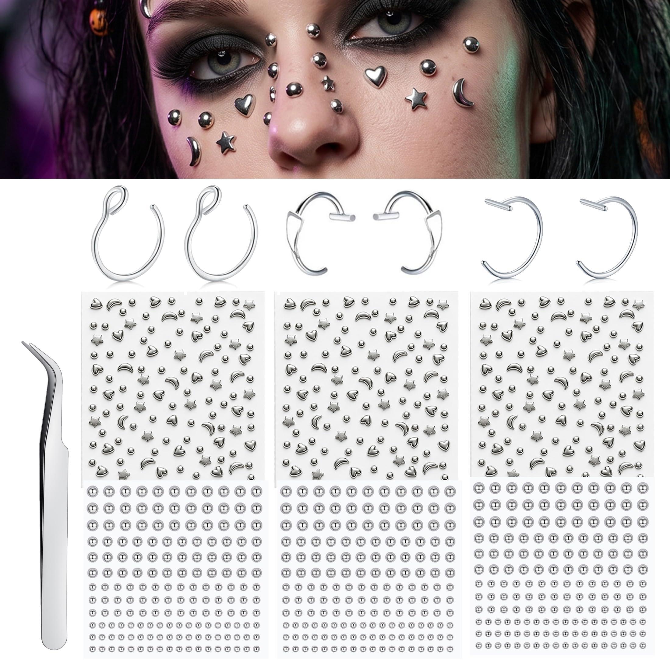 Sztuczne kolczyki, naklejane k – Body Jewelry Eyebrow recenzja i cena