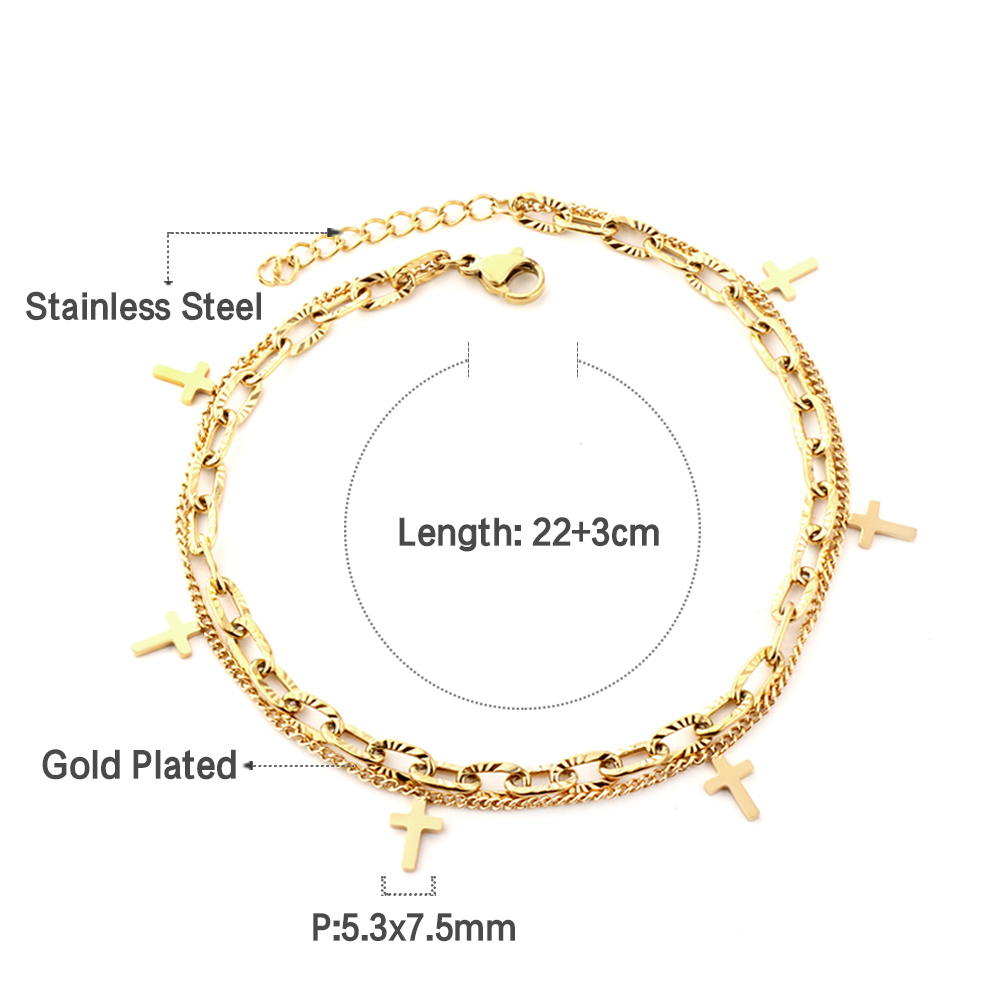 LUXUSTEEL Krzyż Podwójny Łańcu – Body Jewelry Leg Chain recenzja i cena