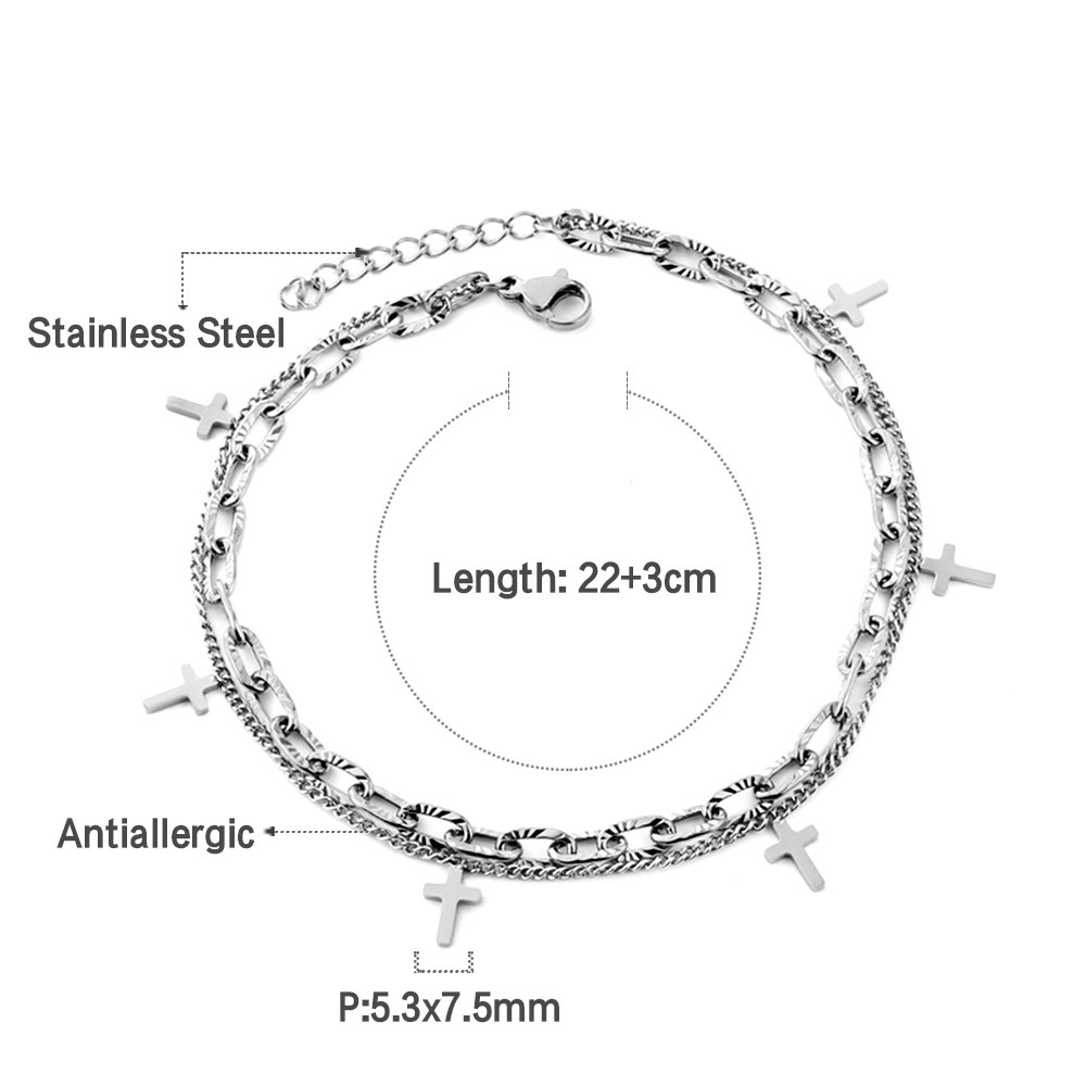 LUXUSTEEL Krzyż Podwójny Łańcu – Body Jewelry Leg Chain recenzja i cena