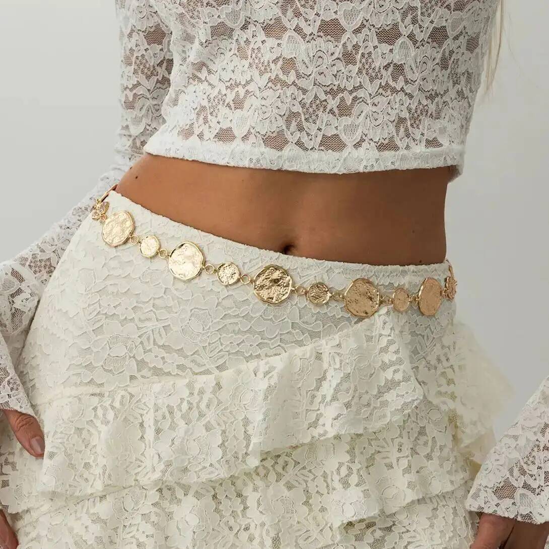 Punkowe złote okrągłe łańcuszk – Body Jewelry Dress recenzja i cena