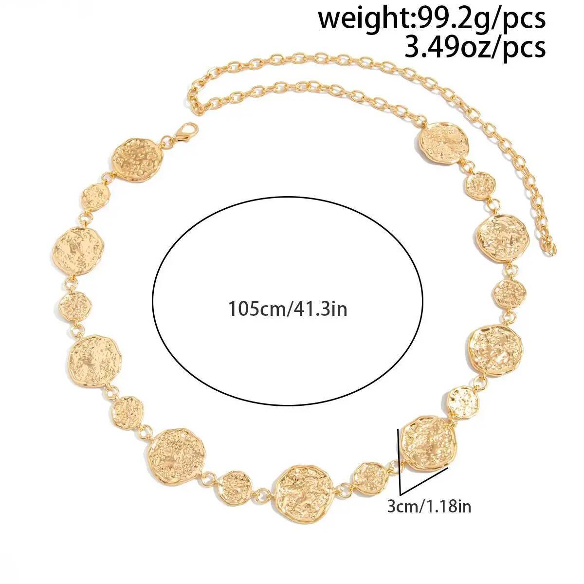 Punkowe złote okrągłe łańcuszk – Body Jewelry Dress recenzja i cena