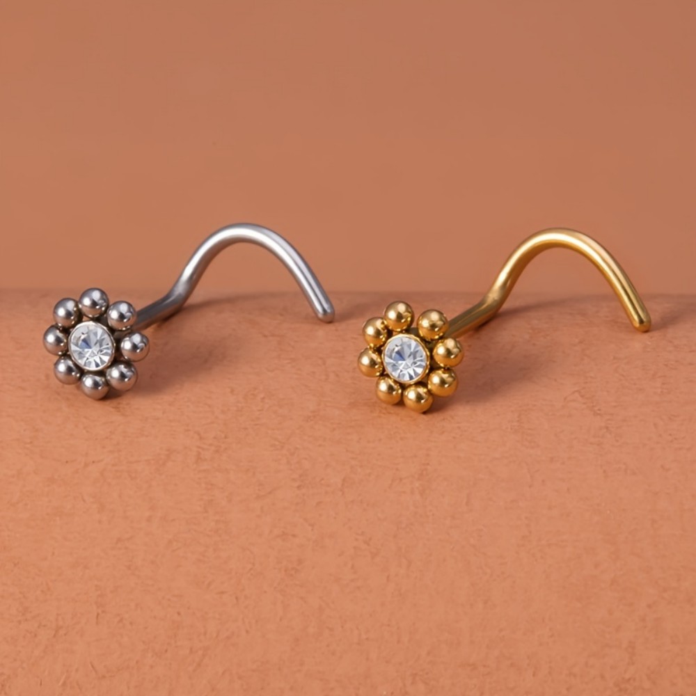 1 sztuk kwiatowego kształtu śr – Nostril Screw Pin recenzja i cena