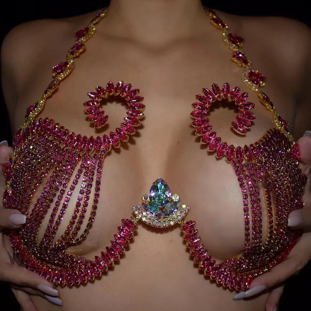 Rave różowy kryształowy wsporn – Body Jewelry Dress recenzja i cena