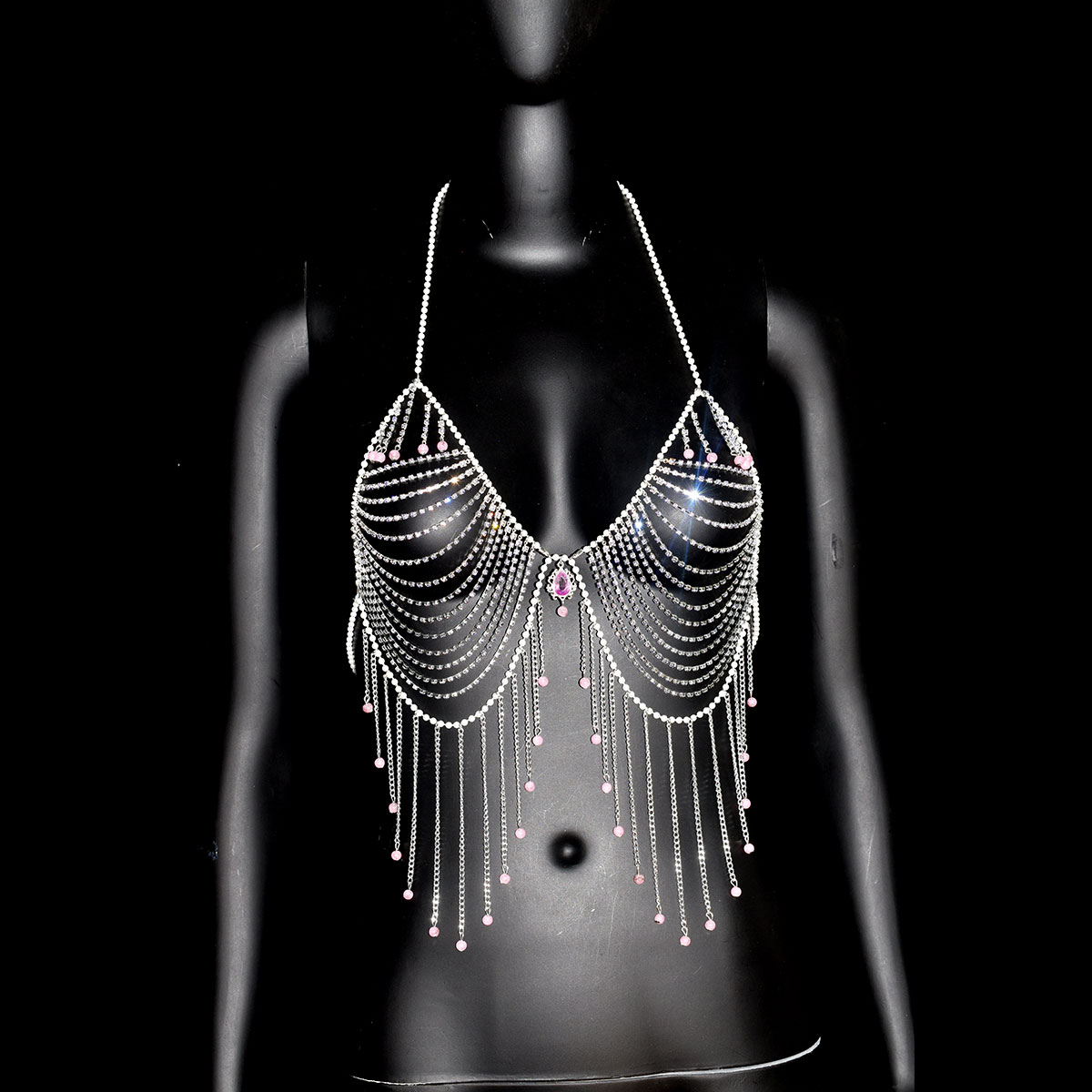Stylowy biustonosz z dżetami,  – Body Jewelry Dress recenzja i cena