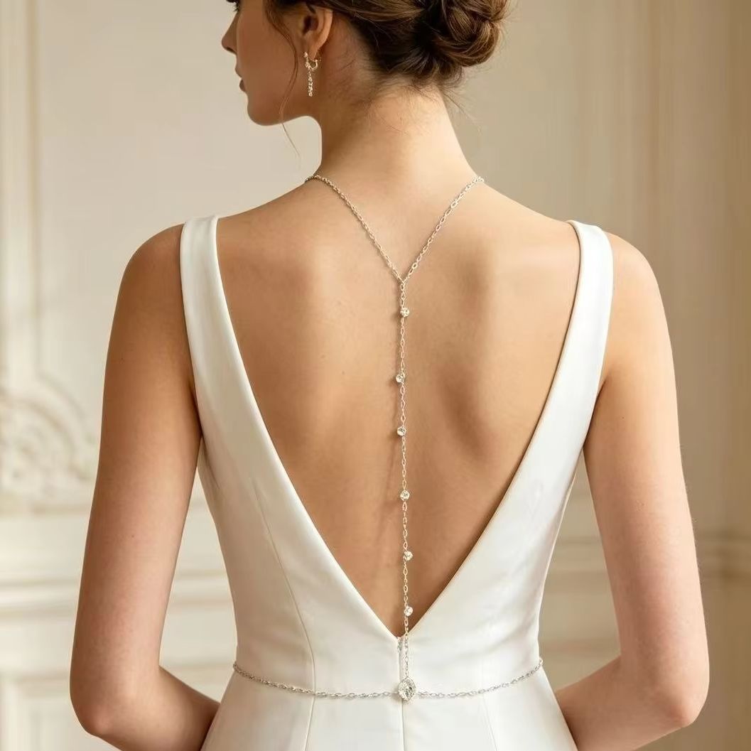 Łańcuszek na plecy z cyrkoniam – Body Jewelry Dress recenzja i cena